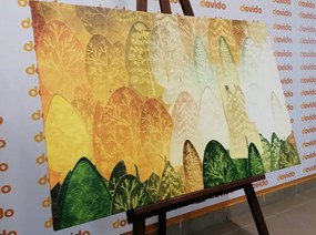 Stampa su tela – Alberi asimmetrici verdi