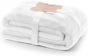Coperta in microfibra bianca, 160 x 210 cm Mic - DecoKing