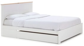 Letto matrimoniale bianco con contenitore con griglia 160x200 cm Gabi - Marckeric
