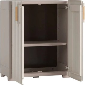Armadio da Esterno 1 Ripiano 80x45x98H cm in Plastica Keter Groove Basso Sabbia/Beige...