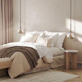 Lampada a sospensione su cavo LAVA 1xG9/8W/230V bronzo/beige fumé