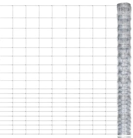 Recinzione Da Giardino İn Acciaio Zincato 50x1,6 M Argento /