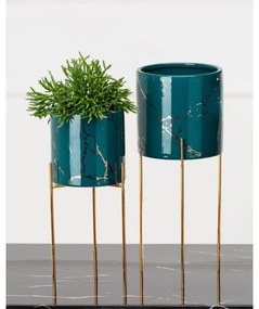 Portafiori NILA 32,5x13 cm verde/oro