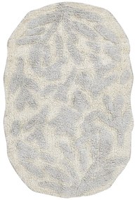 Tappetino per bagno cotone grigia 60 x 90 cm DERIK Beliani