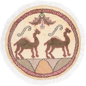 Agra Tappeto orientale 50x50 (Indian) Annodato A Mano
