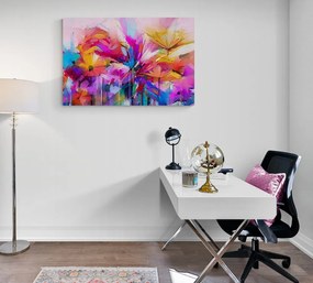 Quadro su tela – Fiori astratti colorati