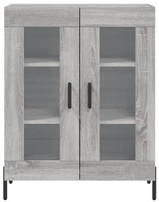 Credenza grigio sonoma 69,5x34x90 cm in legno multistrato