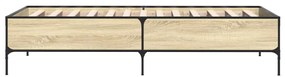 Giroletto rovere sonoma 90x190cm in legno multistrato e metallo