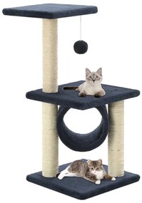 Albero per gatti con tiragraffi in sisal 65 cm blu scuro