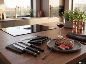 Set Coltelli per Bistecca 6 Pezzi in Acciaio Eme Rodeo...