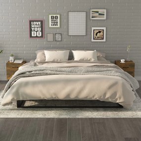 Comodini 2 Pz Rovere Fumo 40x35x47,5 Cm /