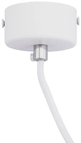 Lampadario a sospensione con filo KARADON 1xGU10/30W/230V 17 cm bianco