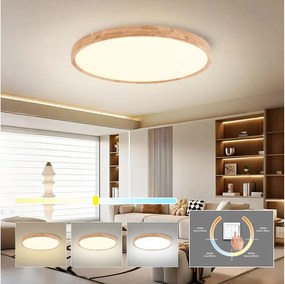 Brilagi - Plafoniera LED WOODROUND LED/70W/230V 3000/4000/6000K Ø 80 cm