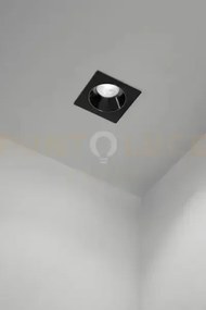Oasis faretto in alluminio neero 9x9cm ip20 1 luce attacco gu10