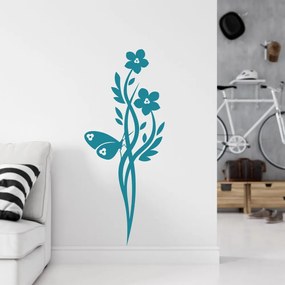 Adesivo murale - Ornamento con farfalla | Inspio