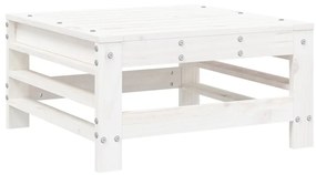 Set salotto da giardino 5 pz bianco in legno massello di pino