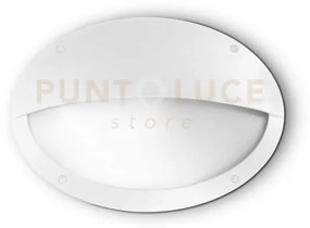 Polar-2 ap1 ovale 33x23cm applique 1 luce attacco e27 ip66 bianco