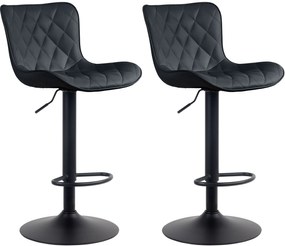 2er Set Barhocker Emma: Eleganza E Comfort Per İl Tuo Spazio / Schwarz / Kunstleder