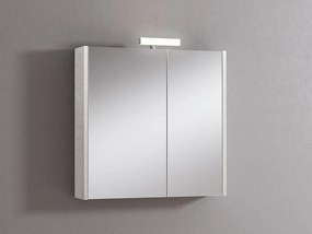 Pensile con luce Akira cemento chiaro L 71.5 x H 70 x P 15.5 cm