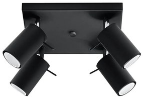 Sollux SL.0094 - Faretto RING 4 4xGU10/10W/230V nero