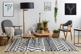 Tappeto PROMO BERBER SAFI N9040 bianco / nero Frange berbero marocchino shaggy