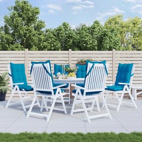 Cuscini Sedia Con Schienale Alto 6 Pz Blu Chiaro Tessuto Oxford /