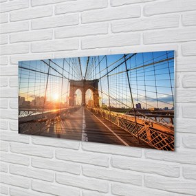 Quadro acrilico Sun East Bridge 100x50 cm