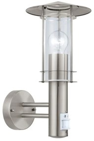 EGLO 30185 - Lampada da muro con sensore esterno LISIO  1xE27/60W/230V IP44