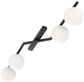 Plafoniera NATON 4xE14/10W/230V nero/bianco