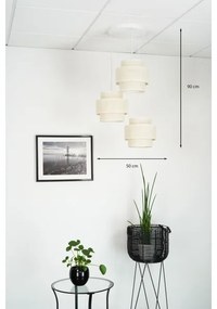 Brilagi - Lampadario a sospensione SPACE YUTE 3xE27/15W/230V crema/bianco