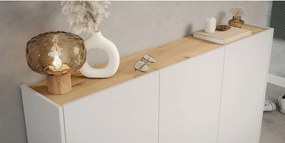 Armadietto color crema con effetto rovere 138x105x25 cm Libbiano – Germania