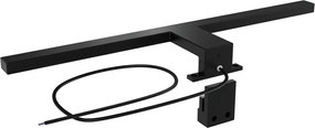 Lampada LED da Specchio 50cm Nera 8W IP44 Tripla Installazione Colore Bianco Caldo 3.000K