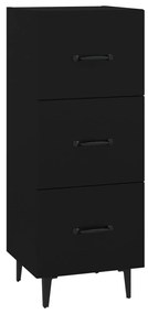 Credenza nero 34,5x34x90 cm in legno multistrato