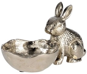 Eglo 427296 - Decorazione di metallo AMBALAVA 12x20 cm lepre con ciotola/cromo