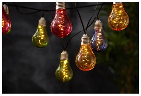 Catena luminosa solare a LED colorata adatta all'esterno, lunghezza 1,9 m Glow - Star Trading