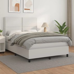 Giroletto A Molle Con Materasso Bianco 140x200 Cm İn Similpelle /