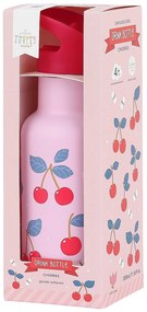 A Little Lovely Company - borraccia in acciaio inox, 350 ml - ciliegie