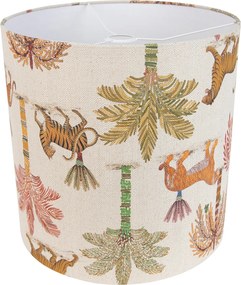 Paralume in tessuto multicolore con stampa animalier 40/40/40