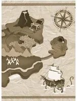 Coordonne Carta da parati panoramica Treasure Map - Papyrus