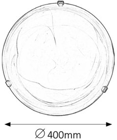 Rabalux 3353 - Plafoniera ALABASTRO 2xE27/60W/230V in vetro alabastrino
