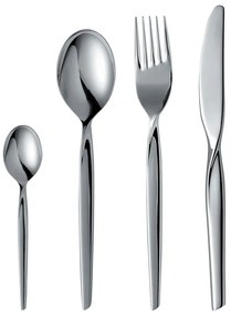 Posate argentate in acciaio inox 16 pz Twist – Gense