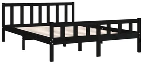 Giroletto nero in legno massello 120x200 cm