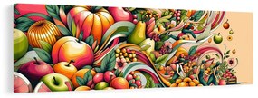 Quadro su tela – Frutta colorata in movimento