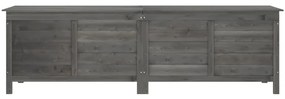 Contenitore giardino antracite 198,5x50x56,5 cm massello abete