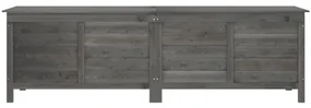 Contenitore giardino antracite 198,5x50x56,5 cm massello abete
