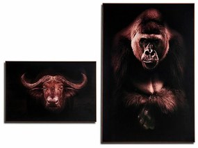 Quadro Gorilla bufalo Truciolare 81,5 x 3 x 121,5 cm (2 Unità)