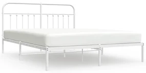 Giroletto con testiera metallo bianco 160x200 cm