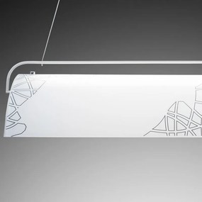 Lampadario LED neoclassico Sidny bianco, luce naturale 2990 lumen, NOVECENTO