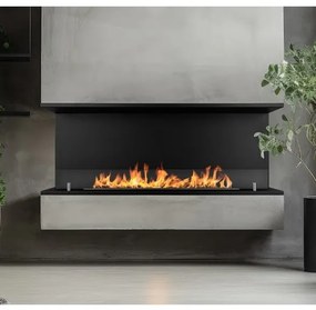 Camino a bioetanolo da incasso Trifacciale biocamino a 3 lati aperti 120x50 cm TREVI 120