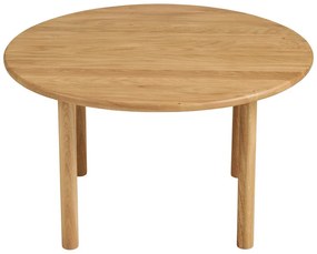 Tavolino da salotto rotondo di colore naturale in rovere massiccio ø 70 cm Jena – House Nordic